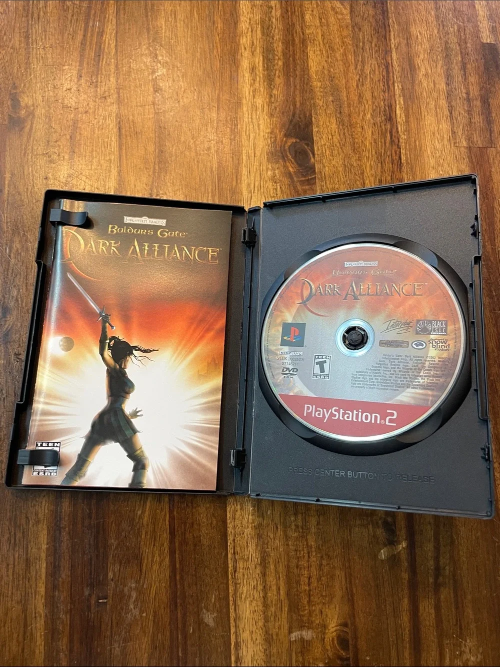 PS2 Baldurs Gate Dark Alliance Game